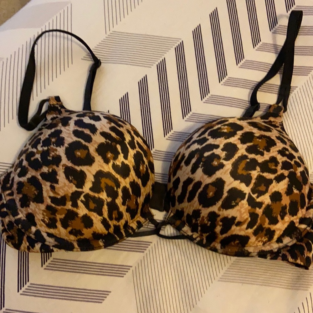 VS leopard print push up bra